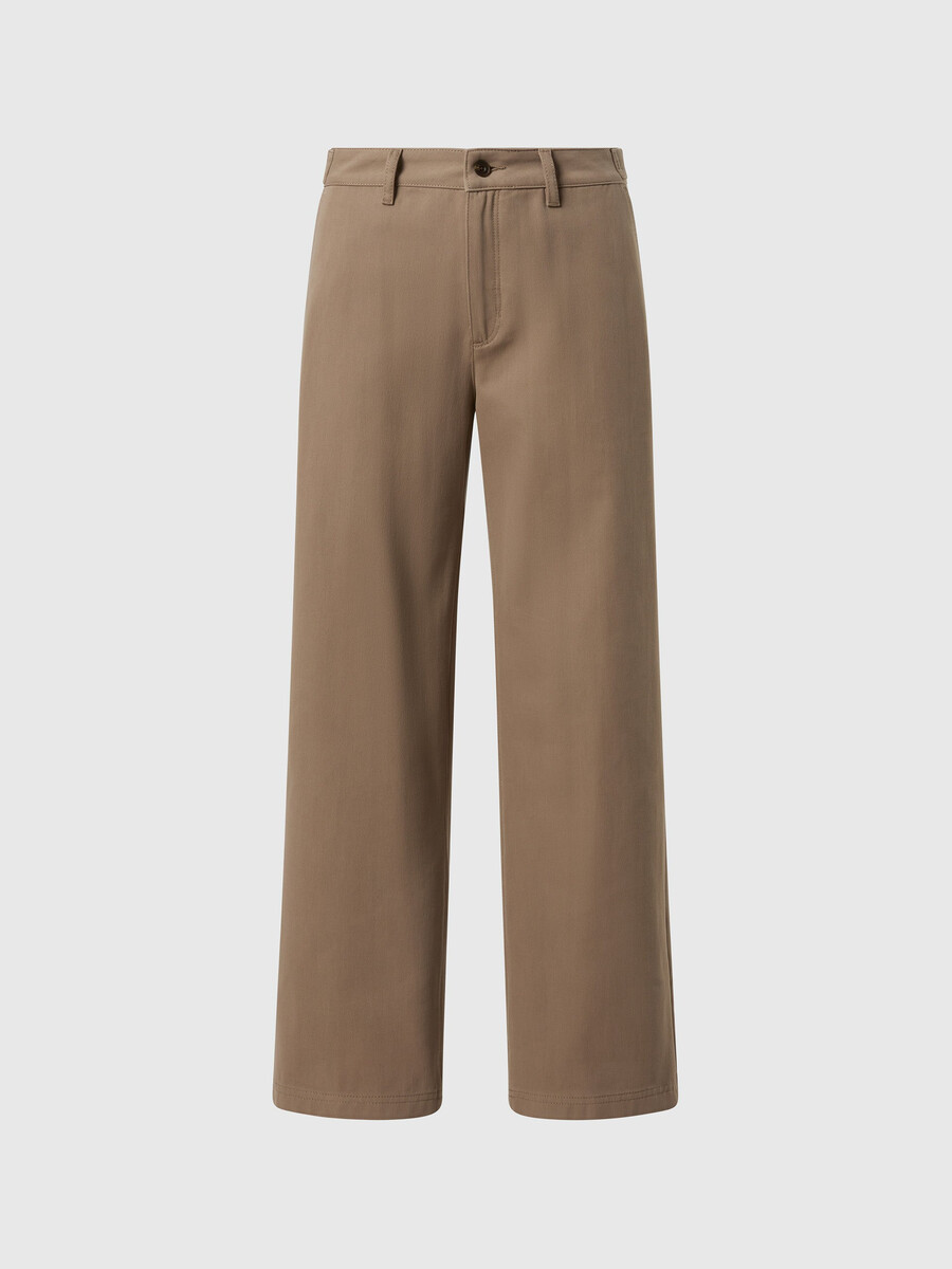 pantalones de sarga de pierna ancha