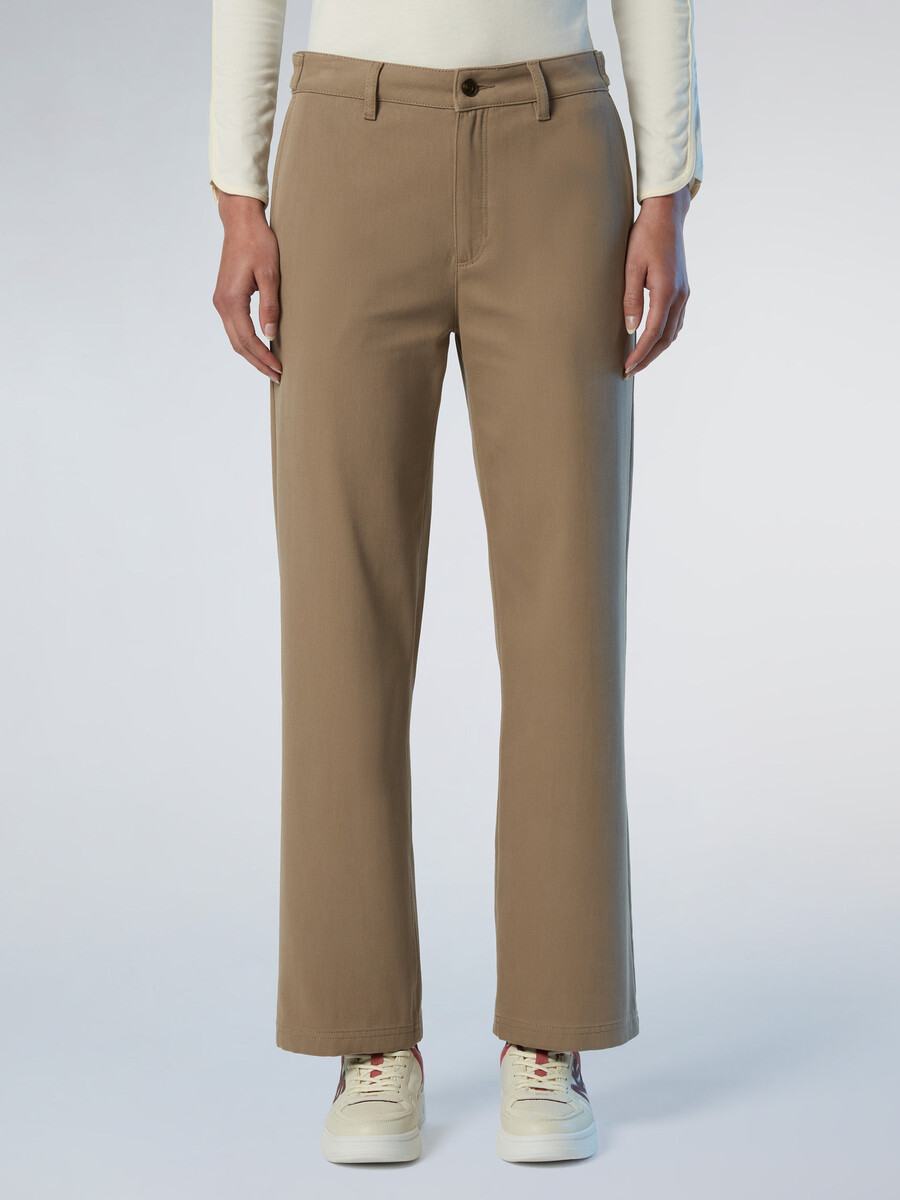 pantalones de sarga de pierna ancha