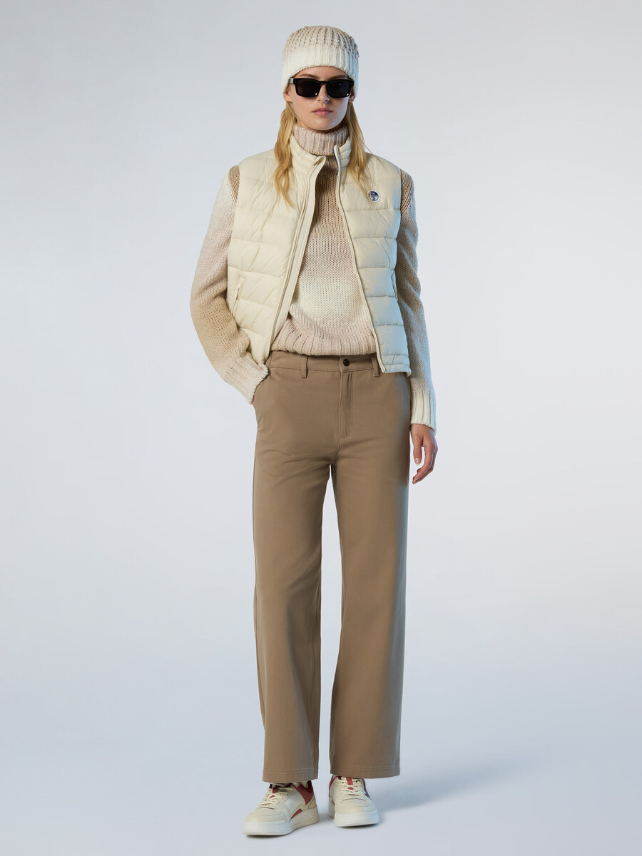 pantalones de sarga de pierna ancha