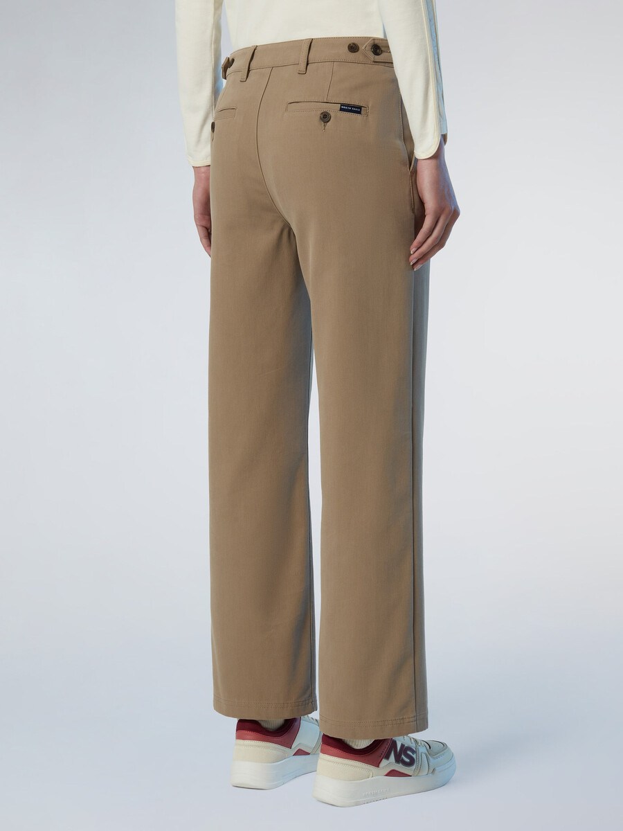 pantalones de sarga de pierna ancha
